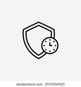 Long term protectionline vector icon. EPS 10