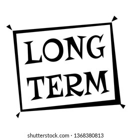 LONG TERM stamp on white