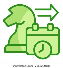 Long Term Strategy Icon Element For Design