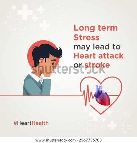 Long Term Stress Heart Attack. Cardiology, Medical, Health Info templates