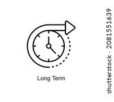 Long Term vector outline Icon. Pixel Perfect. For Mobile and Web. stock illustration
