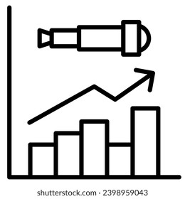 Long term vision Icon line vector illustration