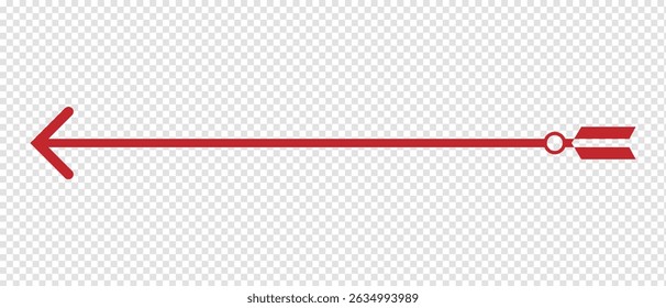 long and thin arrow icon, abstract long arrow icon.