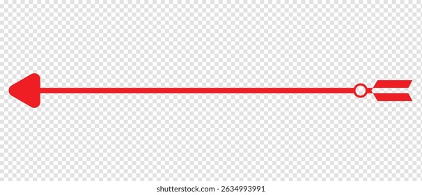 long and thin arrow icon, abstract long arrow icon.