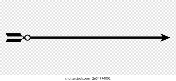 long and thin arrow icon, abstract long arrow icon.