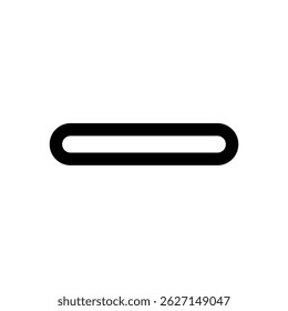 A long, thin line with no markings. It is black and white. The line is not curved, but it is long