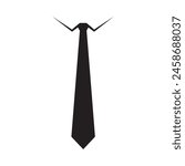 Long tie vector icon. Professional business man dress code tie icon, silhouette. Necktie Silhouette, vector, icon design. Student