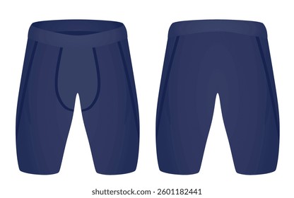 Long tight shorts. vector illustration