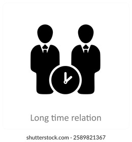 Long Time Relation icon concept