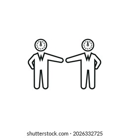 Long time relation icon, vector long time relation line icon, long time relation line vector illustration