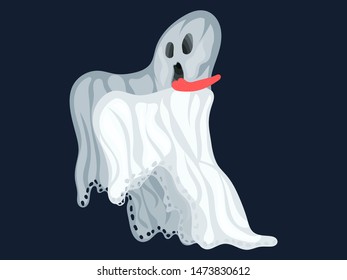 long tongue ghost is going to scare people evil halloween