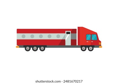Long Trailer heavy vehicle vector image illustration 
