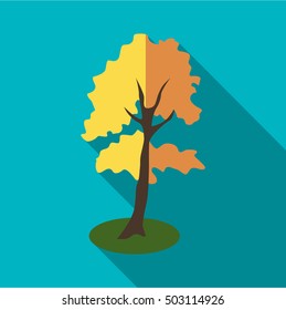 Long tree icon. Flat illustration of long tree vector icon for web