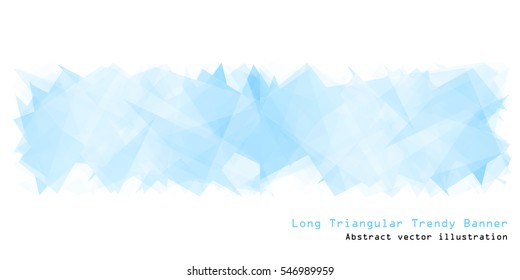 Long triangular trendy banner. Polygonal vector illustration