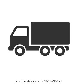 Long truck vector icon. Editable symbol illustration.