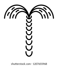 Long trunk palm tree