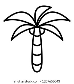 Long trunk palm tree