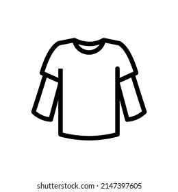 Long T-shirt isolated icon design template