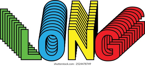 Texto longo da tipografia T Shirt design 
