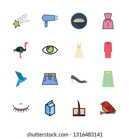 long vector icon set