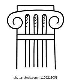 Long vertical structures used since greek times to support building ceilings, pillars
