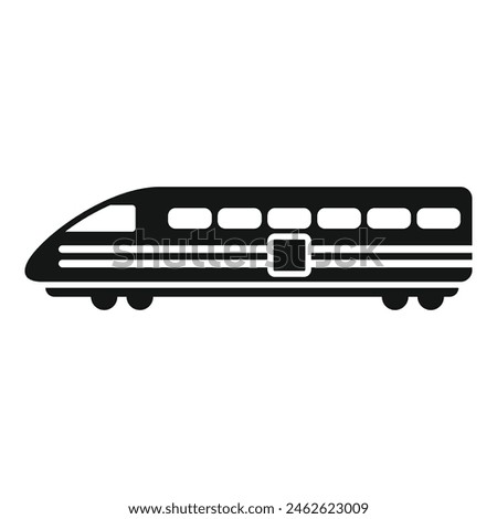 Long wagon train icon simple vector. Fast move speed. Move platform express