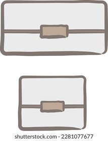 Conjuntos de ilustraciones de cartera larga y corta