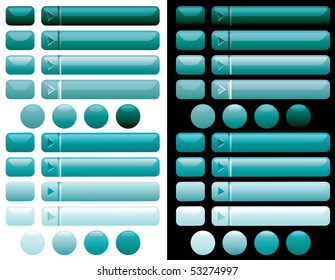 long web blank turquoise buttons