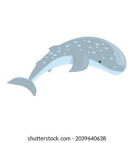 Long whale shark icon cartoon vector. Fish sea. Ocean animal