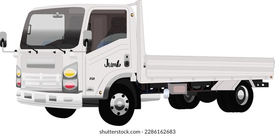 Long white chess transport truck double tires
