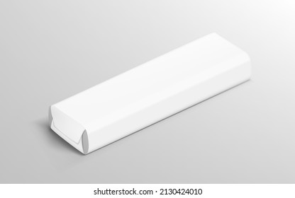 Long White Soap Paper Wrap Box Package. EPS10 Vector