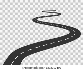 Long Winding Road Transportation Vector Background Stock Vector ...