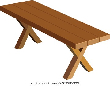 Long Wooden Chair Vector for those who need minimalist chair images for home or garden