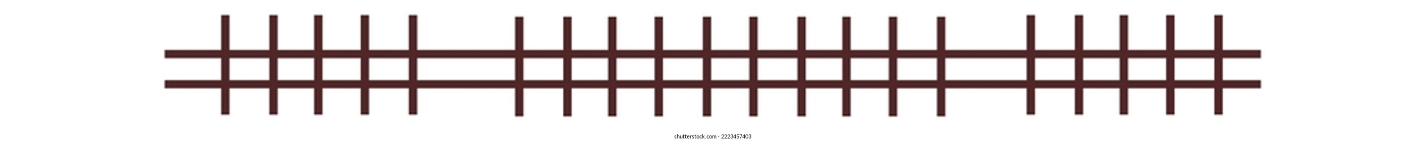 Long wooden fence flat icon
