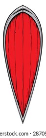 long wooden shield of viking