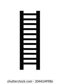 Vector de escalera de madera larga