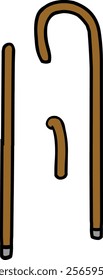 long wooden stick for holding