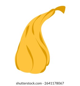 Long Yellow Pumpkin - Autumn Harvest Vector Clipart