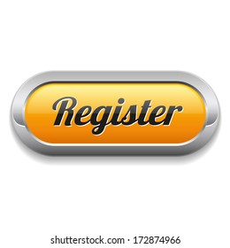 Long yellow register button with metallic border