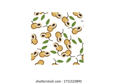 Longan Fruit Seamless PatternCan Be Used For: Background, Wallpaper, Decoration And Others