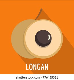 Longan icon. Flat illustration of longan vector icon for web