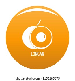 Longan icon. Simple illustration of longan vector icon for any design orange