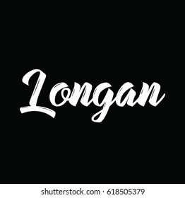 longan, text design. Vector calligraphy. Typography poster. Usable as background.