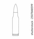 Long-barreled firearm bullet drawing sketch