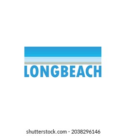Longbeach Vector Logo. Long Beach Letter Mark. Illustration.