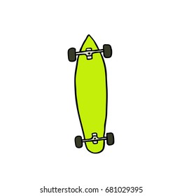 longboard doodle icon