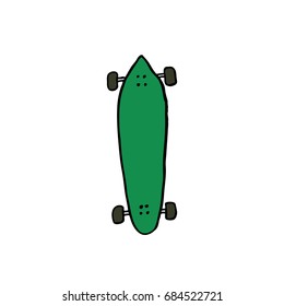 longboard doodle icon