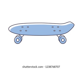 Longboard isolated vector