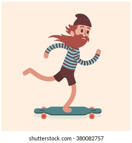 Longboard And Long Beard