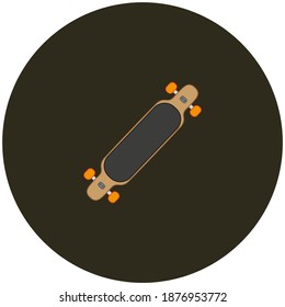 longboard skate board. illustration for web and mobile design.